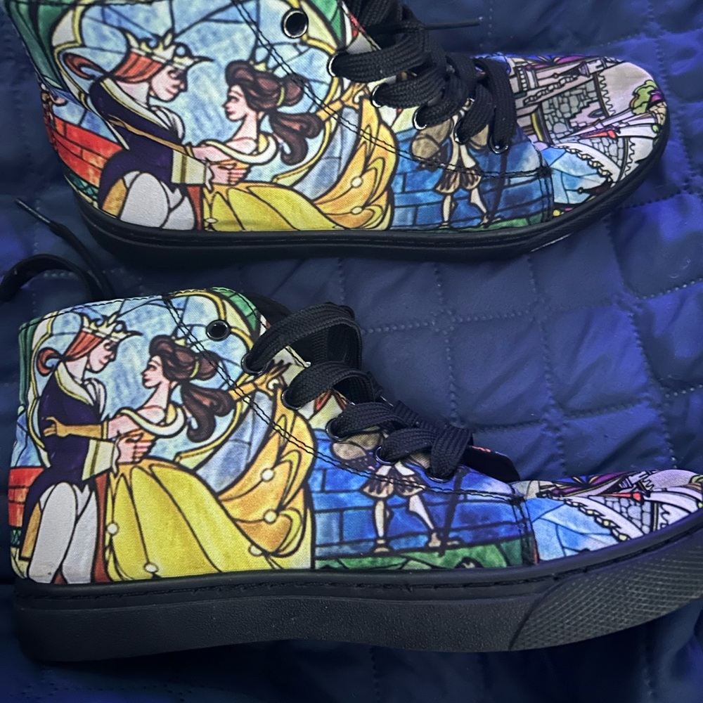 Disney Beauty and the Beast high top size 6 Woman